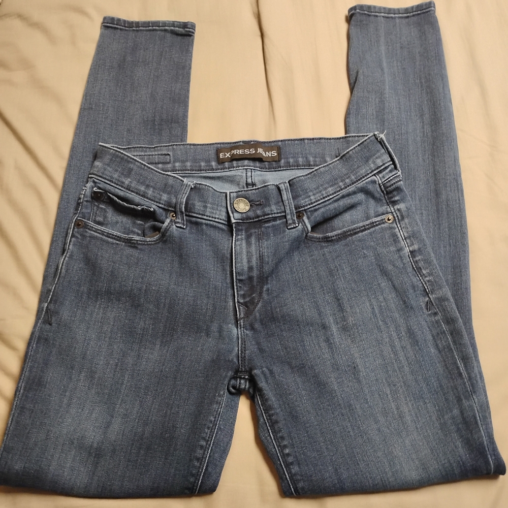 Express Women’s Mid-Blue Skinny Jeans